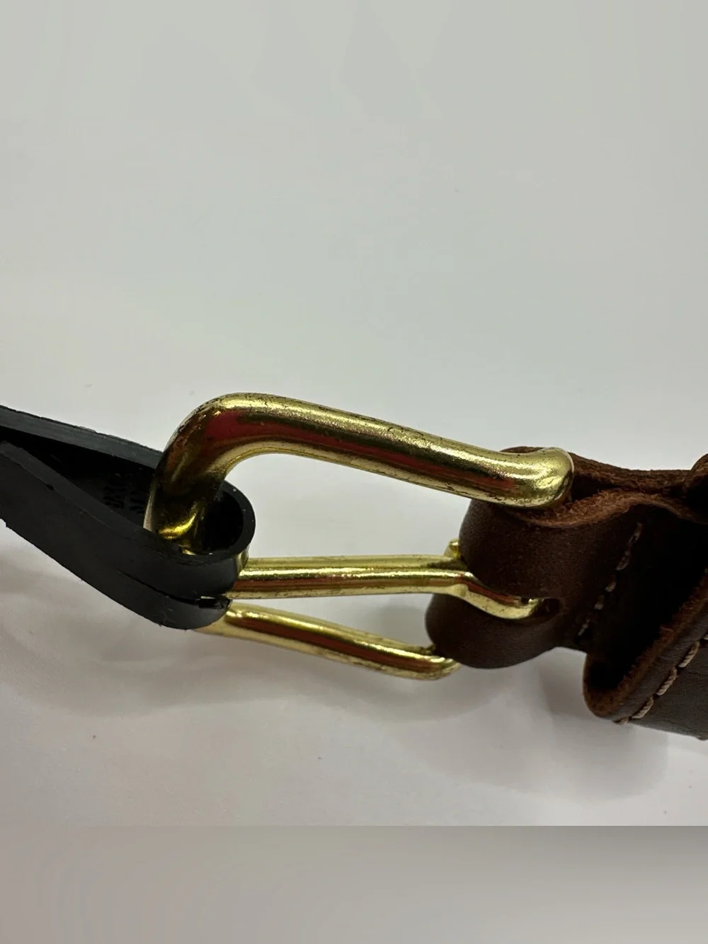 Preston Leather Fishing Lures Belt Solid Brass Buckle Kids Size 22 Made in USA